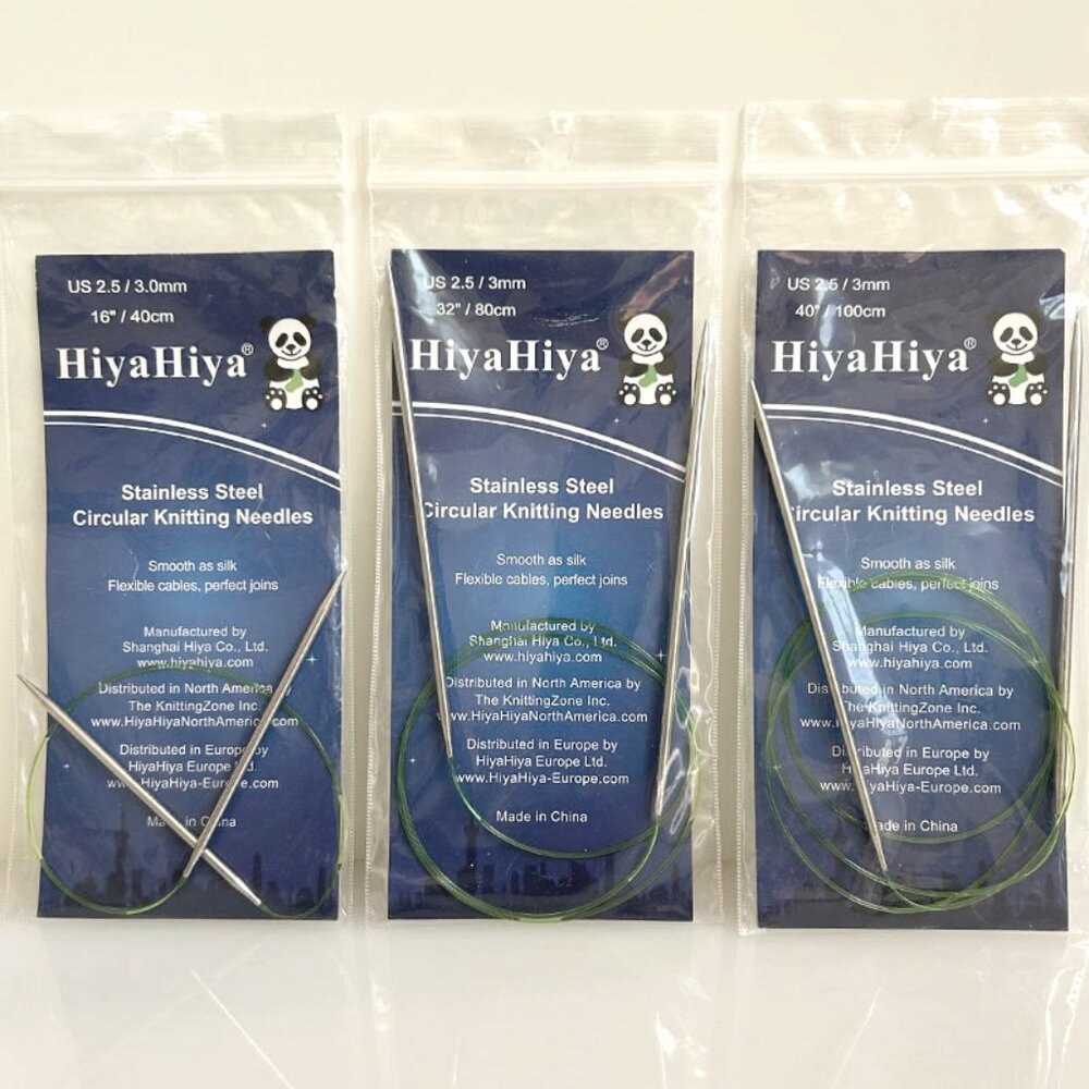 Hiya Hiya Fixed Circular Needles: 3mm Bundle
